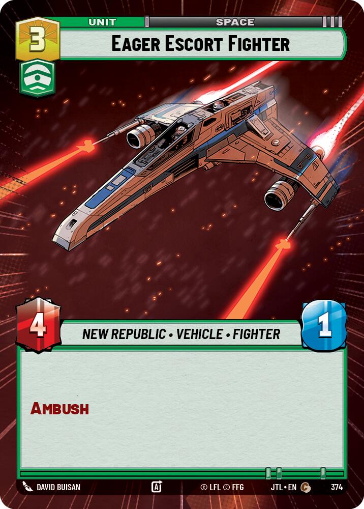 Eager Escort Fighter (374) (Hyperspace) (374) [Jump to Lightspeed] | Tabernacle Games