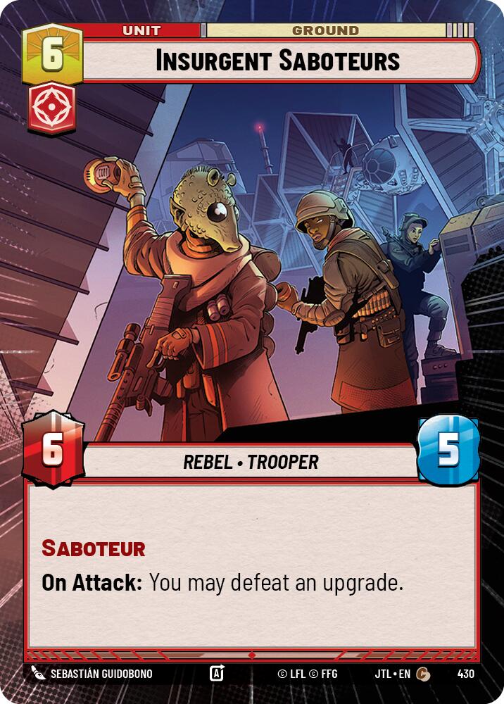 Insurgent Saboteurs (430) (Hyperspace) (430) [Jump to Lightspeed] | Tabernacle Games