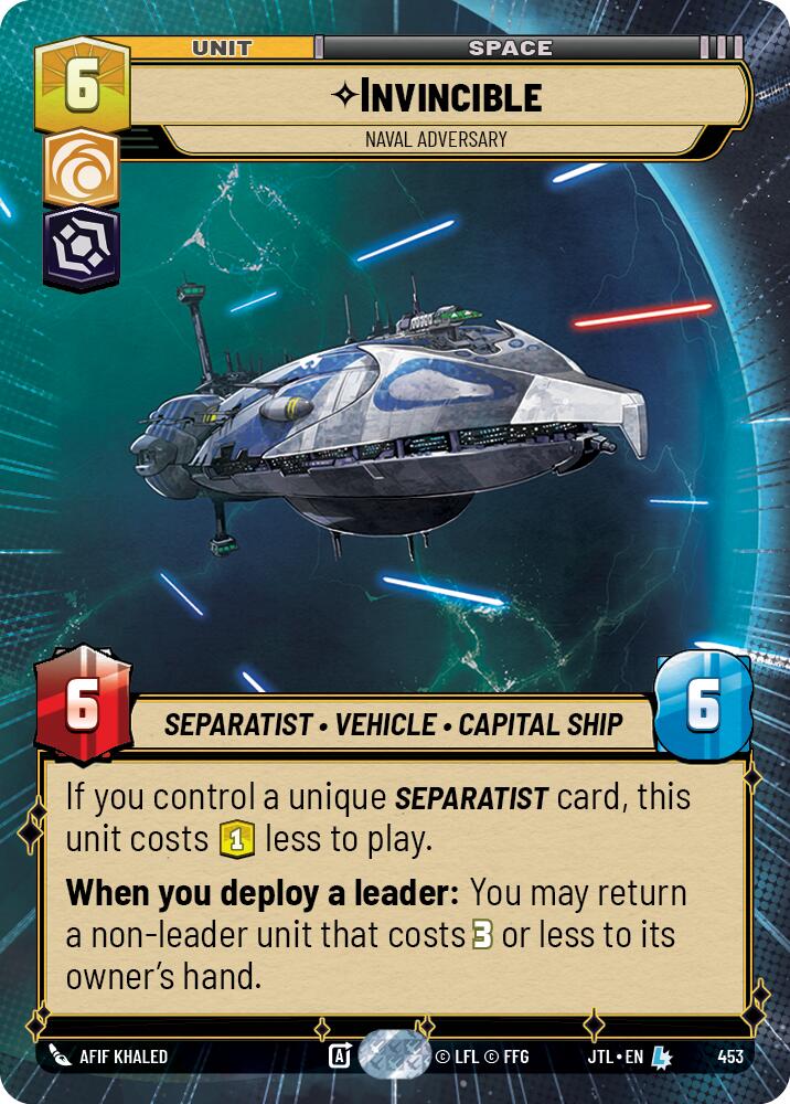 Invincible - Naval Adversary (453) (Hyperspace) (453) [Jump to Lightspeed] | Tabernacle Games