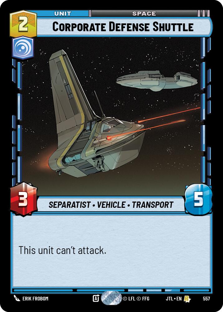 Corporate Defense Shuttle (557) (557) [Jump to Lightspeed] | Tabernacle Games