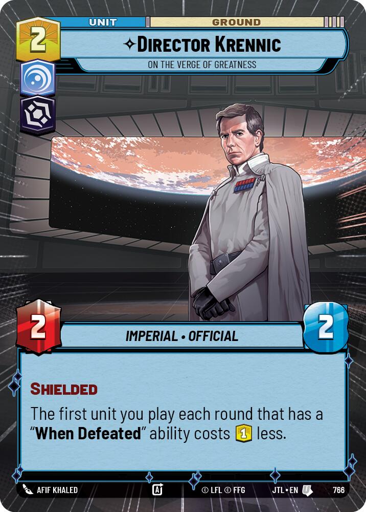 Director Krennic - On the Verge of Greatness (766) (Hyperspace Foil) (766) [Jump to Lightspeed] | Tabernacle Games