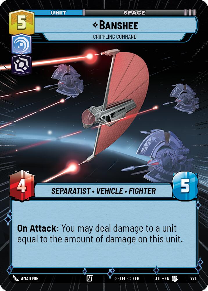 Banshee - Crippling Command (771) (Hyperspace Foil) (771) [Jump to Lightspeed] | Tabernacle Games