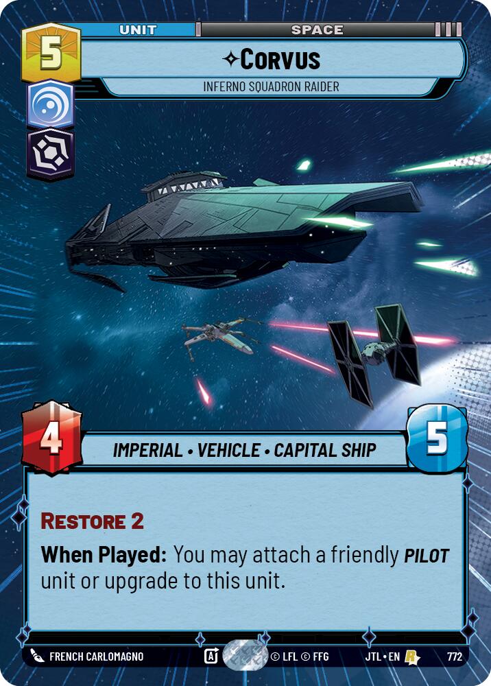 Corvus - Inferno Squadron Raider (772) (Hyperspace Foil) (772) [Jump to Lightspeed] | Tabernacle Games