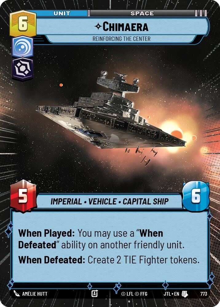 Chimaera - Reinforcing the Center (773) (Hyperspace Foil) (773) [Jump to Lightspeed] | Tabernacle Games