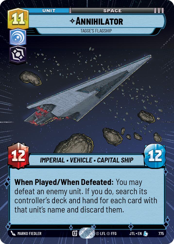 Annihilator - Tagge's Flagship (775) (Hyperspace Foil) (775) [Jump to Lightspeed] | Tabernacle Games