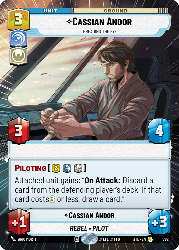Cassian Andor - Threading the Eye (782) (Hyperspace Foil) (782) [Jump to Lightspeed] | Tabernacle Games