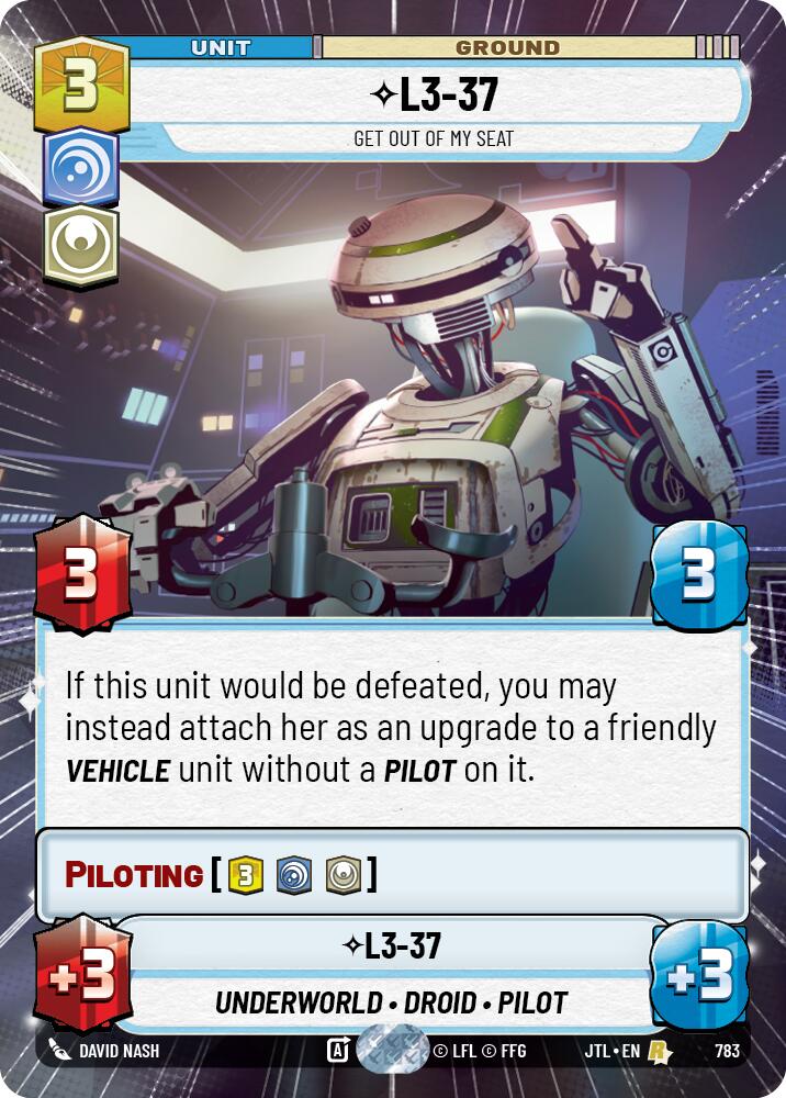 L3-37 - Get Out Of My Seat (783) (Hyperspace Foil) (783) [Jump to Lightspeed] | Tabernacle Games