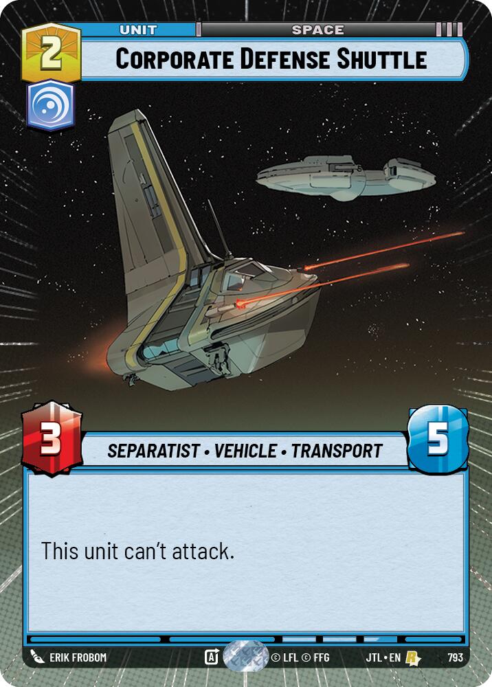 Corporate Defense Shuttle (793) (Hyperspace Foil) (793) [Jump to Lightspeed] | Tabernacle Games