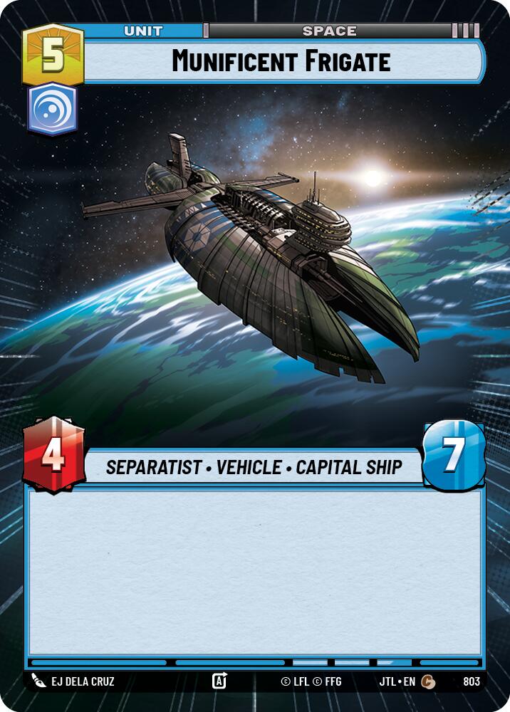 Munificent Frigate (803) (Hyperspace Foil) (803) [Jump to Lightspeed] | Tabernacle Games