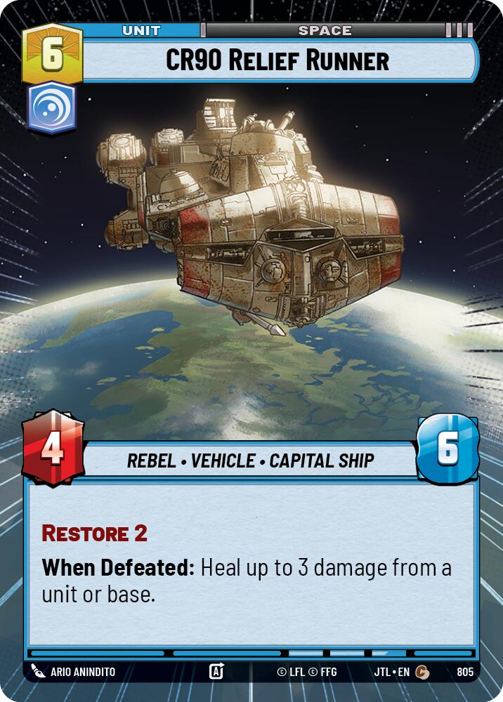 CR90 Relief Runner (805) (Hyperspace Foil) (805) [Jump to Lightspeed] | Tabernacle Games