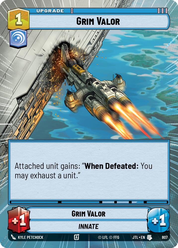 Grim Valor (807) (Hyperspace Foil) (807) [Jump to Lightspeed] | Tabernacle Games