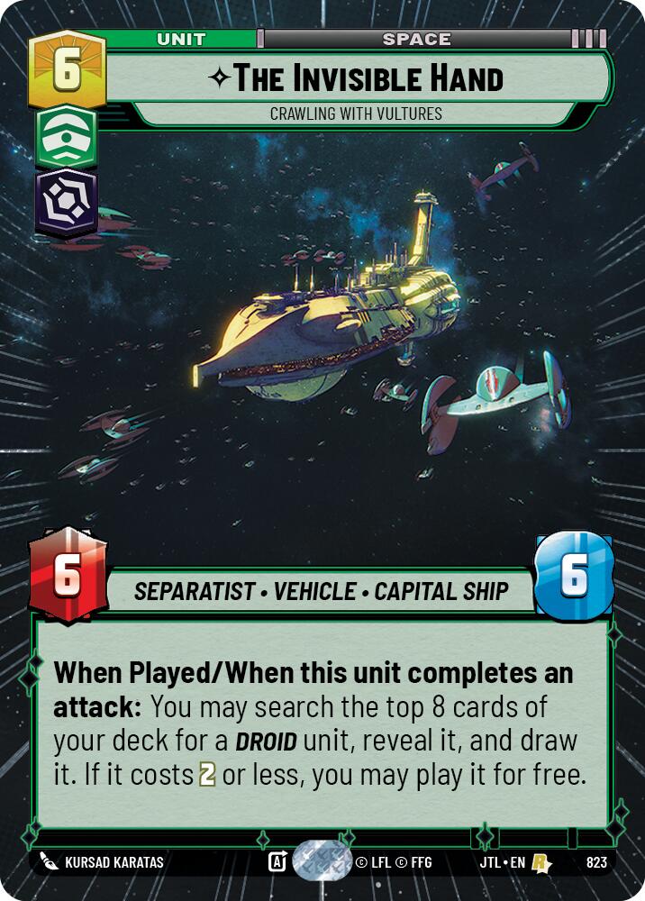 The Invisible Hand - Crawling With Vultures (823) (Hyperspace Foil) (823) [Jump to Lightspeed] | Tabernacle Games
