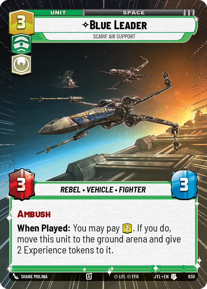 Blue Leader - Scarif Air Support (830) (Hyperspace Foil) (830) [Jump to Lightspeed] | Tabernacle Games