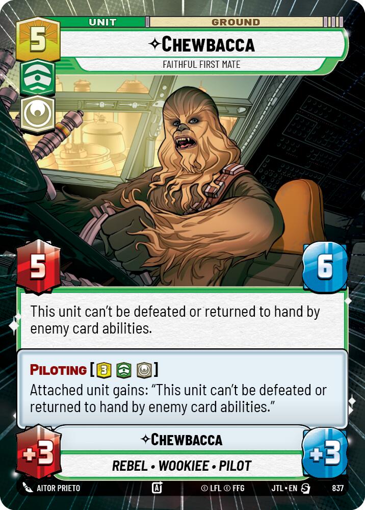 Chewbacca - Faithful First Mate (837) (Hyperspace Foil) (837) [Jump to Lightspeed] | Tabernacle Games