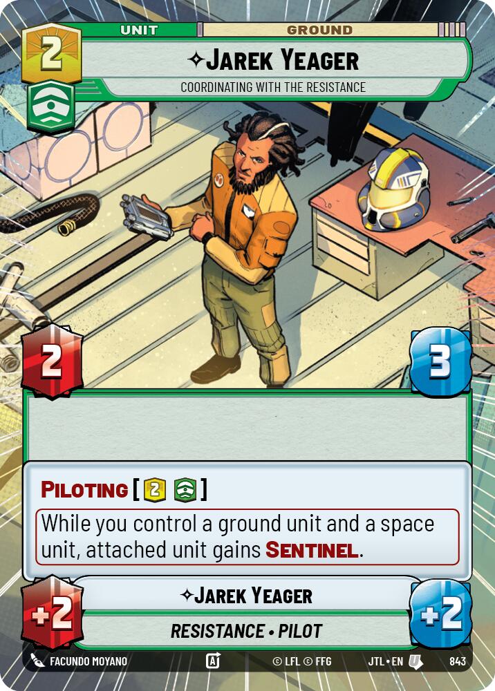 Jarek Yeager - Coordinating With The Resistance (843) (Hyperspace Foil) (843) [Jump to Lightspeed] | Tabernacle Games