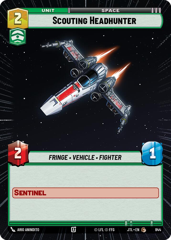Scouting Headhunter (844) (Hyperspace Foil) (844) [Jump to Lightspeed] | Tabernacle Games