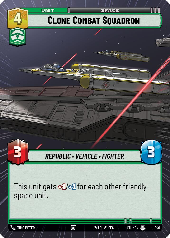 Clone Combat Squadron (849) (Hyperspace Foil) (849) [Jump to Lightspeed] | Tabernacle Games