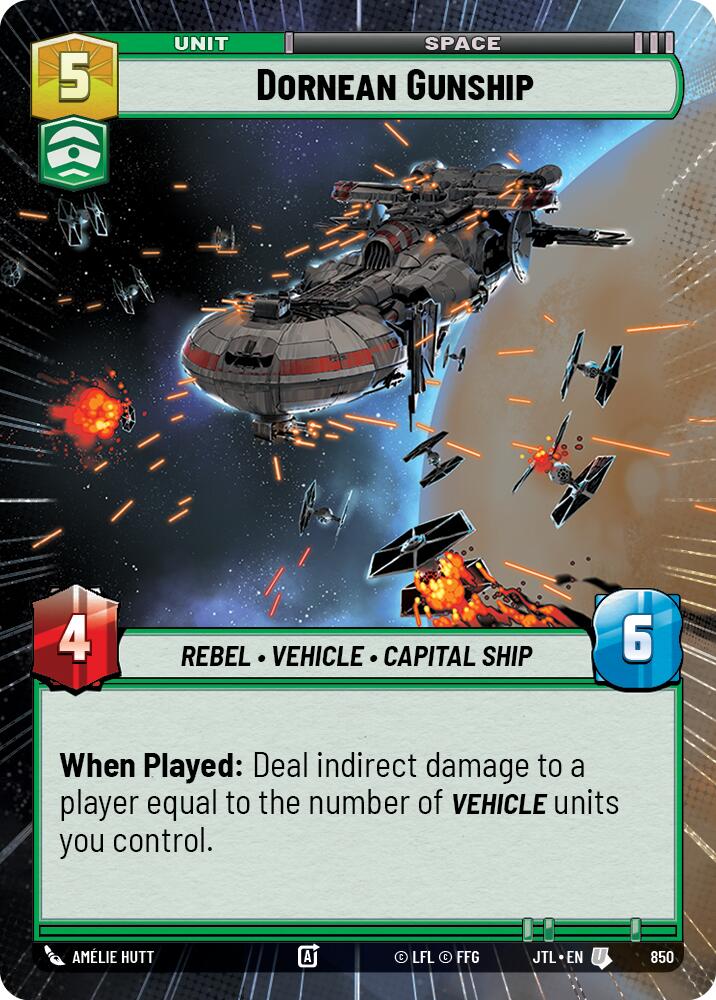 Dornean Gunship (850) (Hyperspace Foil) (850) [Jump to Lightspeed] | Tabernacle Games