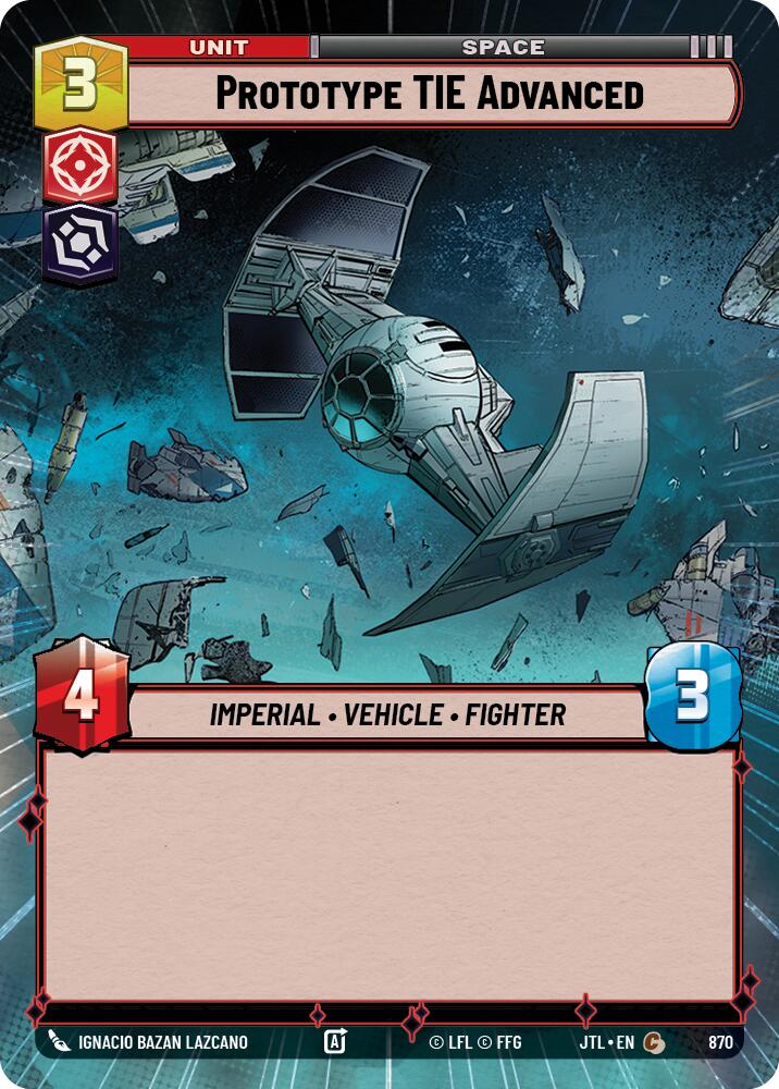 Prototype TIE Advanced (870) (Hyperspace Foil) (870) [Jump to Lightspeed] | Tabernacle Games