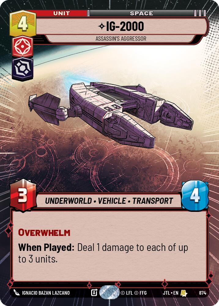IG-2000 - Assassin's Aggressor (874) (Hyperspace Foil) (874) [Jump to Lightspeed] | Tabernacle Games