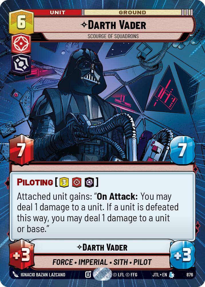 Darth Vader - Scourge of Squadrons (876) (Hyperspace Foil) (876) [Jump to Lightspeed] | Tabernacle Games