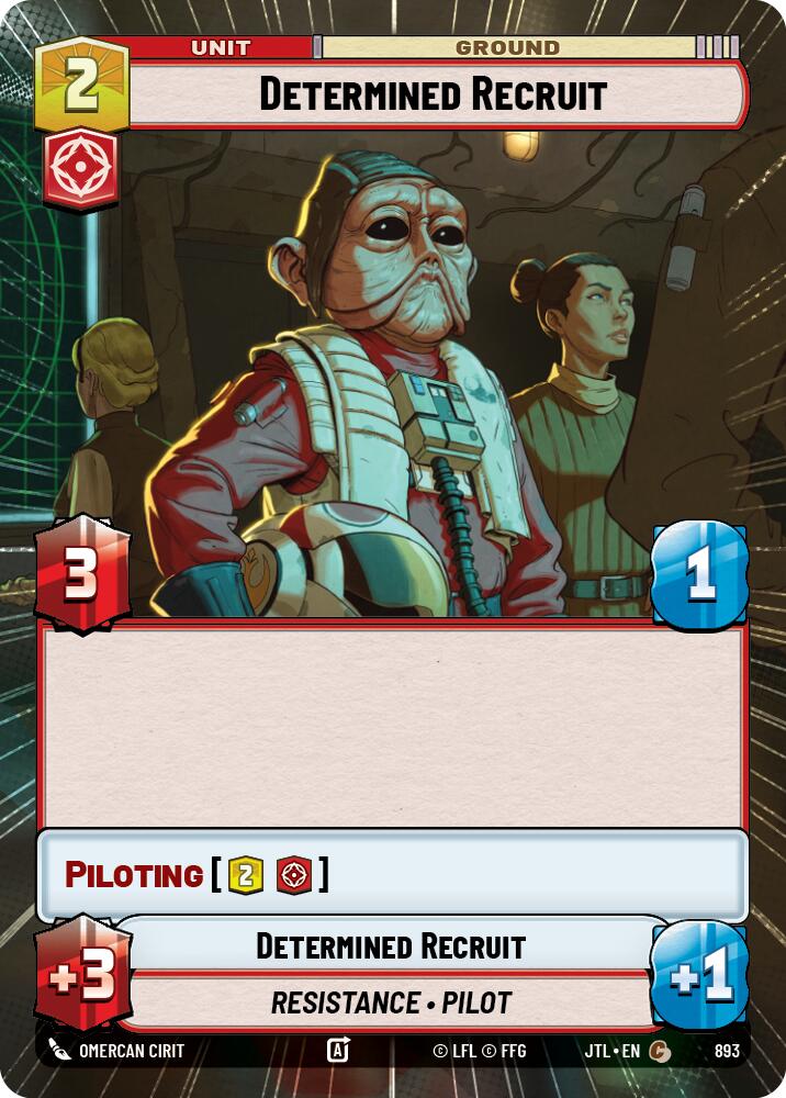 Determined Recruit (893) (Hyperspace Foil) (893) [Jump to Lightspeed] | Tabernacle Games