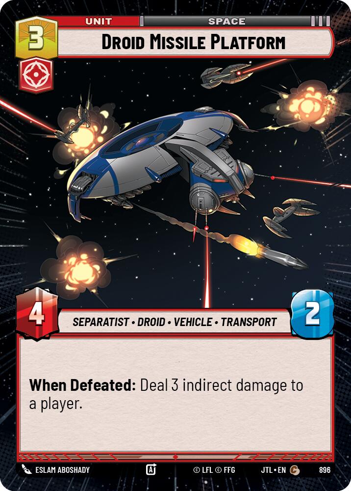 Droid Missile Platform (896) (Hyperspace Foil) (896) [Jump to Lightspeed] | Tabernacle Games