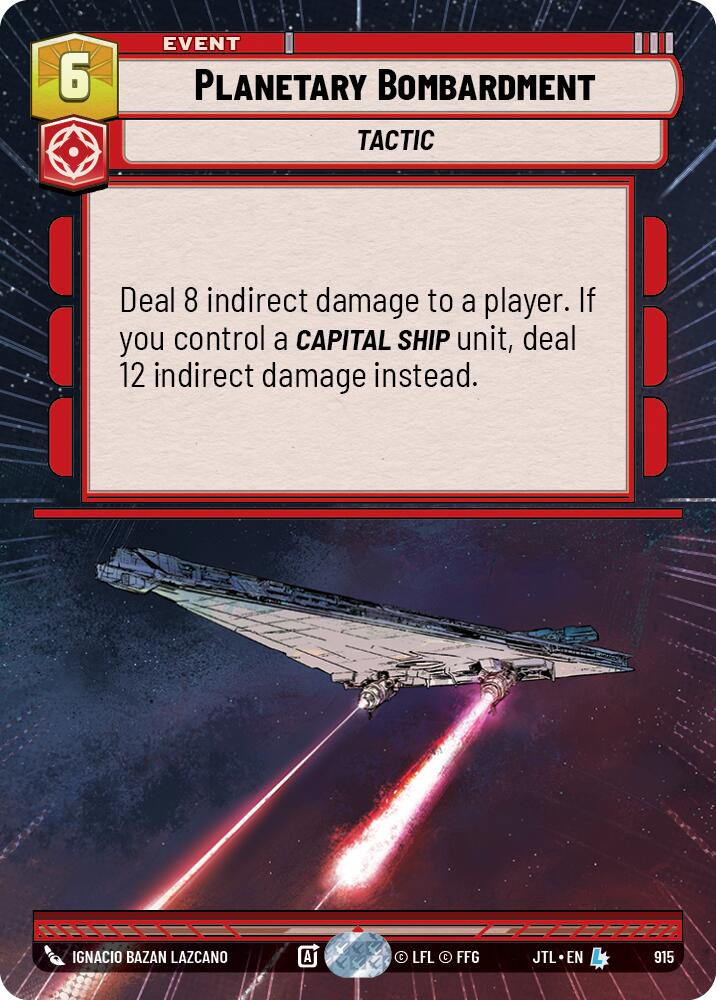 Planetary Bombardment (915) (Hyperspace Foil) (915) [Jump to Lightspeed] | Tabernacle Games