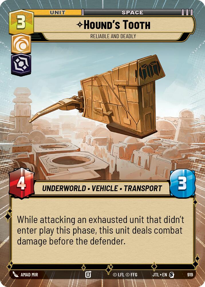 Hound's Tooth - Reliable and Deadly (919) (Hyperspace Foil) (919) [Jump to Lightspeed] | Tabernacle Games