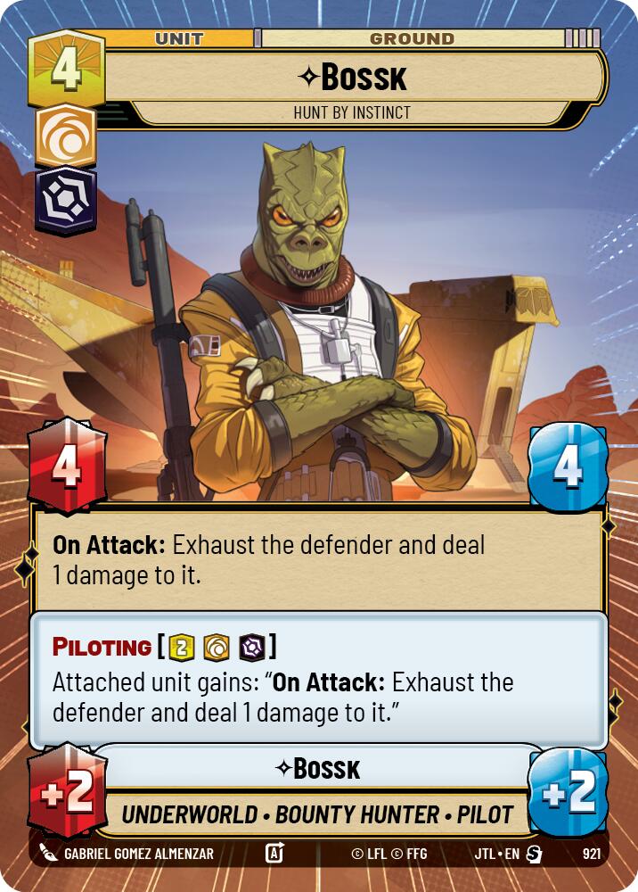Bossk - Hunt By Instinct (921) (Hyperspace Foil) (921) [Jump to Lightspeed] | Tabernacle Games