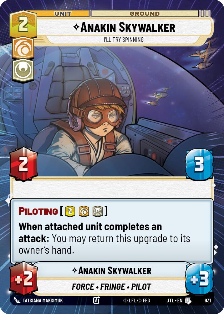 Anakin Skywalker - I'll Try Spinning (931) (Hyperspace Foil) (931) [Jump to Lightspeed] | Tabernacle Games