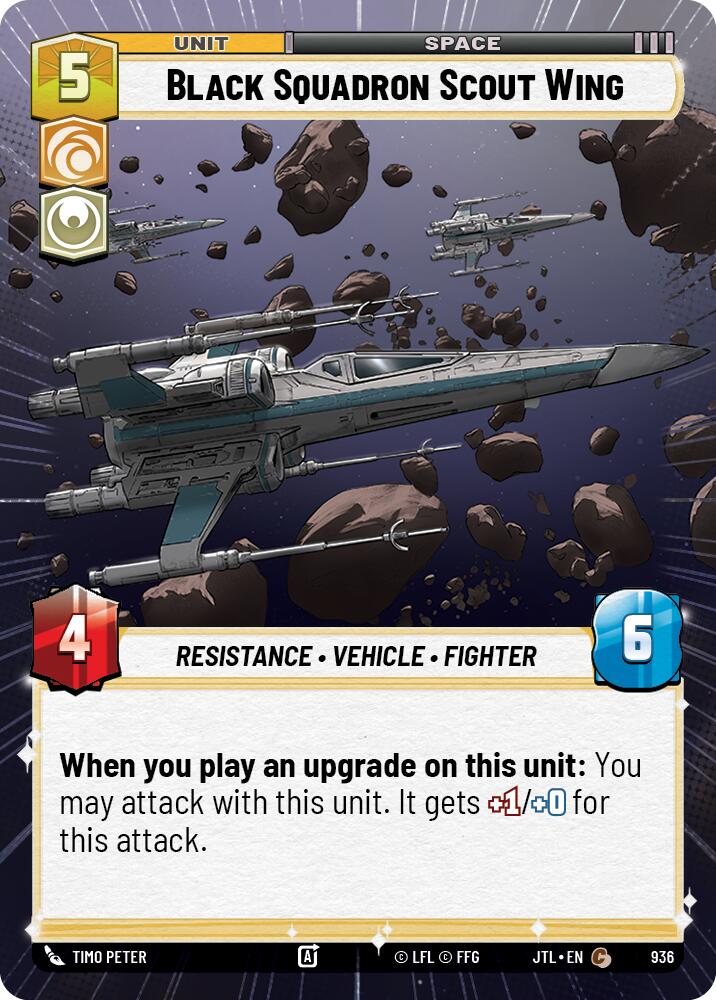 Black Squadron Scout Wing (936) (Hyperspace Foil) (936) [Jump to Lightspeed] | Tabernacle Games