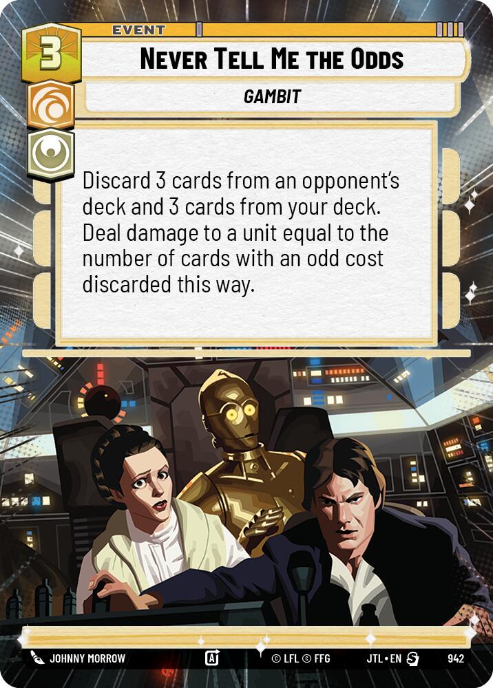 Never Tell Me the Odds (942) (Hyperspace Foil) (942) [Jump to Lightspeed] | Tabernacle Games