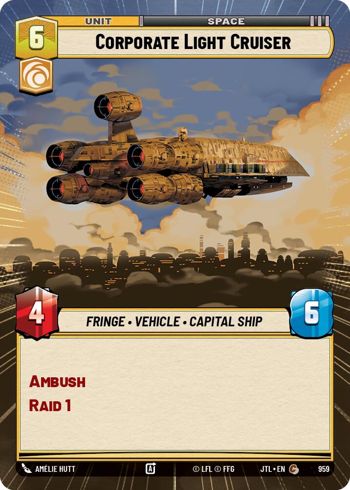 Corporate Light Cruiser (959) (Hyperspace Foil) (959) [Jump to Lightspeed] | Tabernacle Games