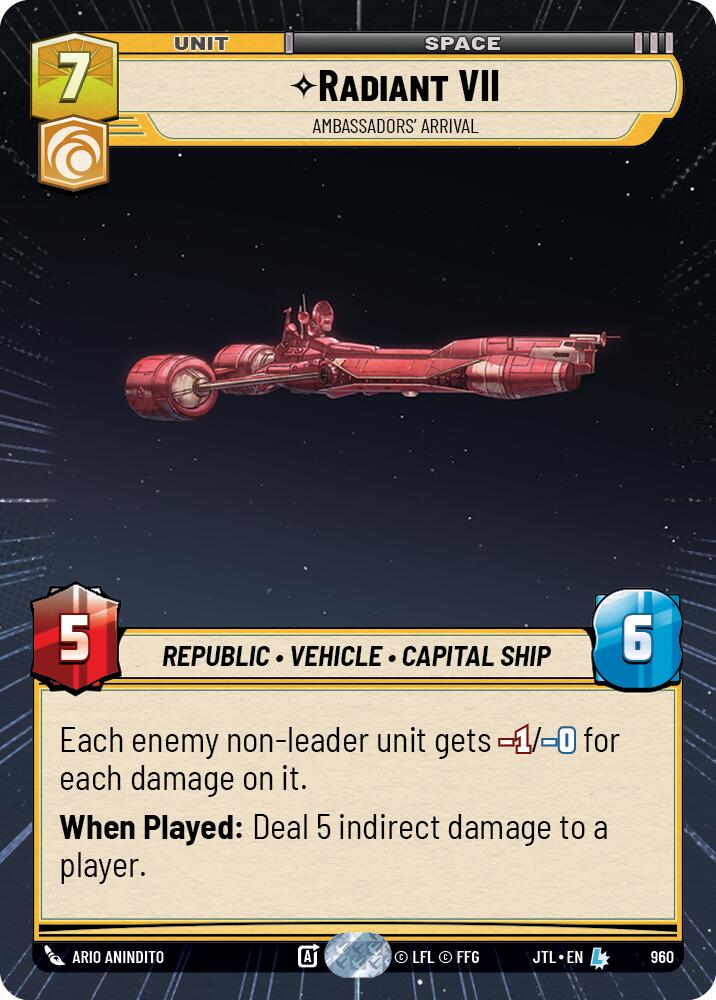 Radiant VII - Ambassadors' Arrival (960) (Hyperspace Foil) (960) [Jump to Lightspeed] | Tabernacle Games