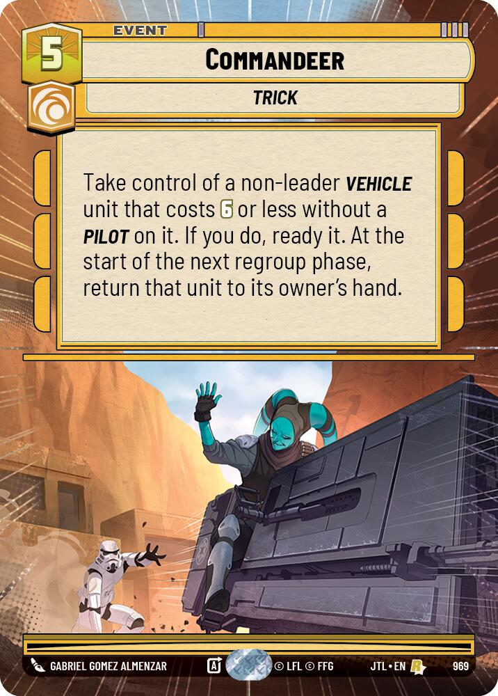 Commandeer (969) (Hyperspace Foil) (969) [Jump to Lightspeed] | Tabernacle Games