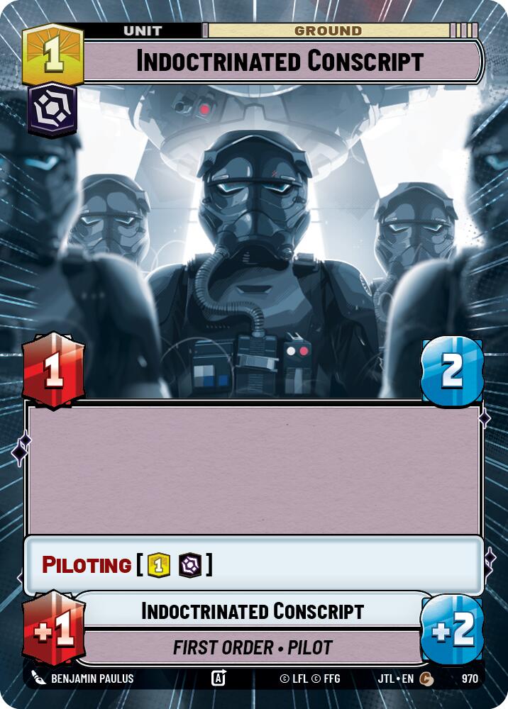 Indoctrinated Conscript (970) (Hyperspace Foil) (970) [Jump to Lightspeed] | Tabernacle Games