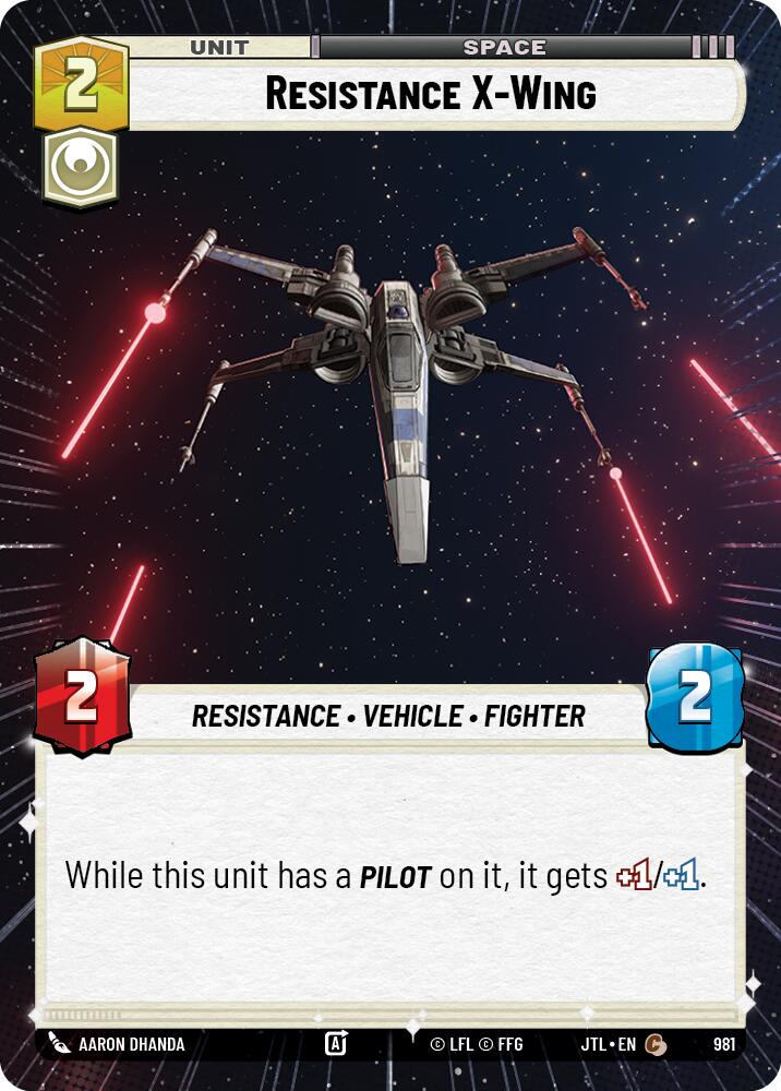 Resistance X-Wing (981) (Hyperspace Foil) (981) [Jump to Lightspeed] | Tabernacle Games
