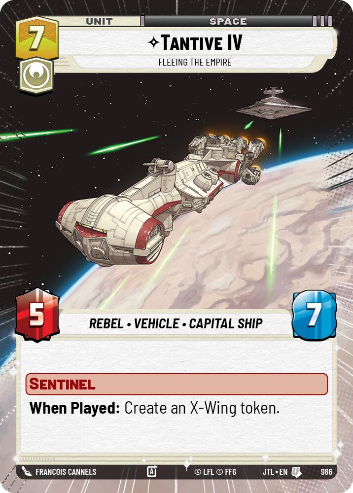 Tantive IV - Fleeing the Empire (986) (Hyperspace Foil) (986) [Jump to Lightspeed] | Tabernacle Games
