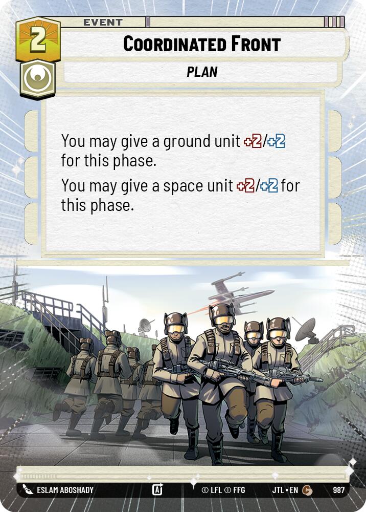 Coordinated Front (987) (Hyperspace Foil) (987) [Jump to Lightspeed] | Tabernacle Games