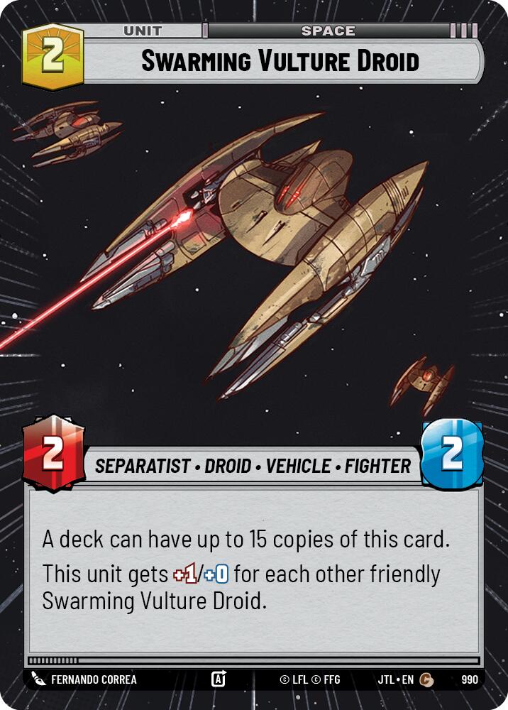 Swarming Vulture Droid (990) (Hyperspace Foil) (990) [Jump to Lightspeed] | Tabernacle Games