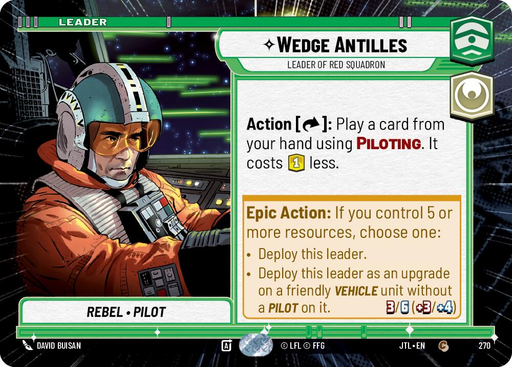 Wedge Antilles - Leader of Red Squadron (270) (Hyperspace) (270) [Jump to Lightspeed] | Tabernacle Games