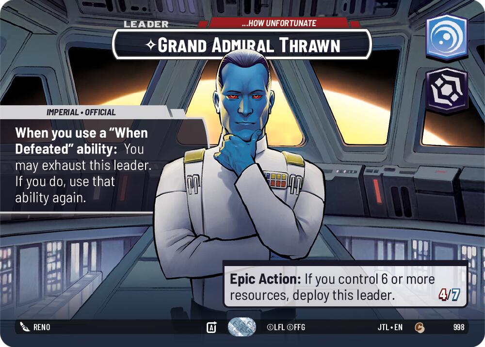 Grand Admiral Thrawn - ...How Unfortunate (998) (Showcase) (998) [Jump to Lightspeed] | Tabernacle Games