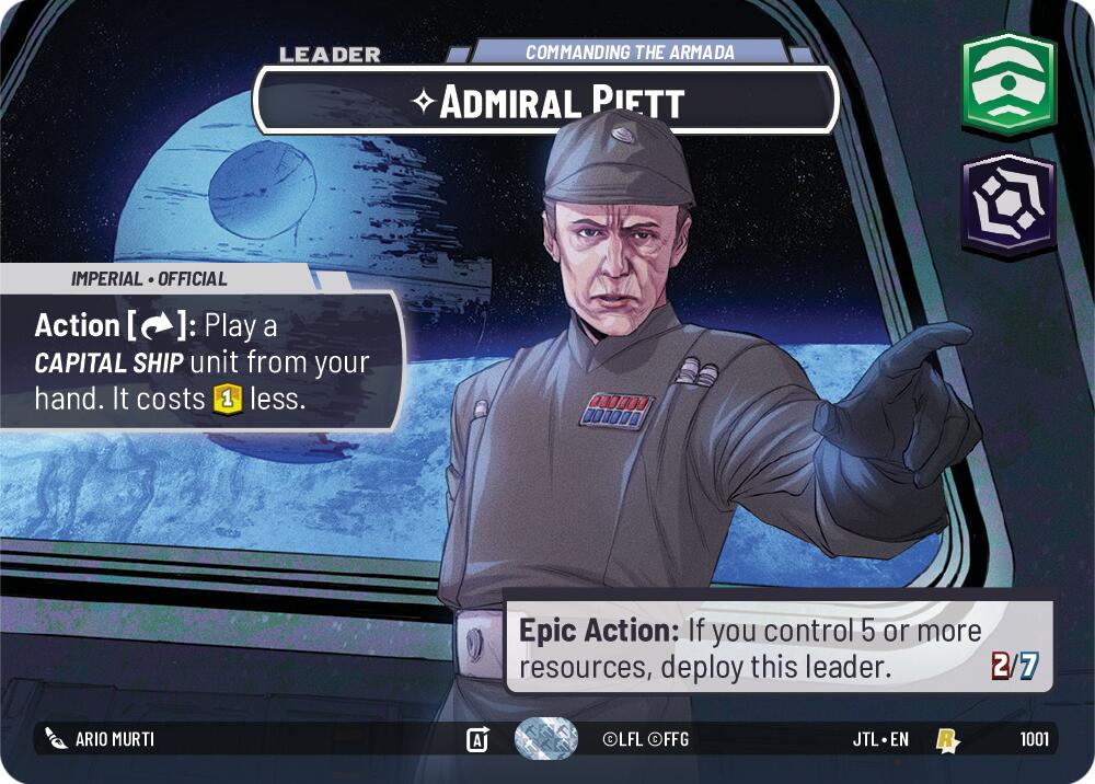 Admiral Piett - Commanding the Armada (1001) (Showcase) (1001) [Jump to Lightspeed] | Tabernacle Games