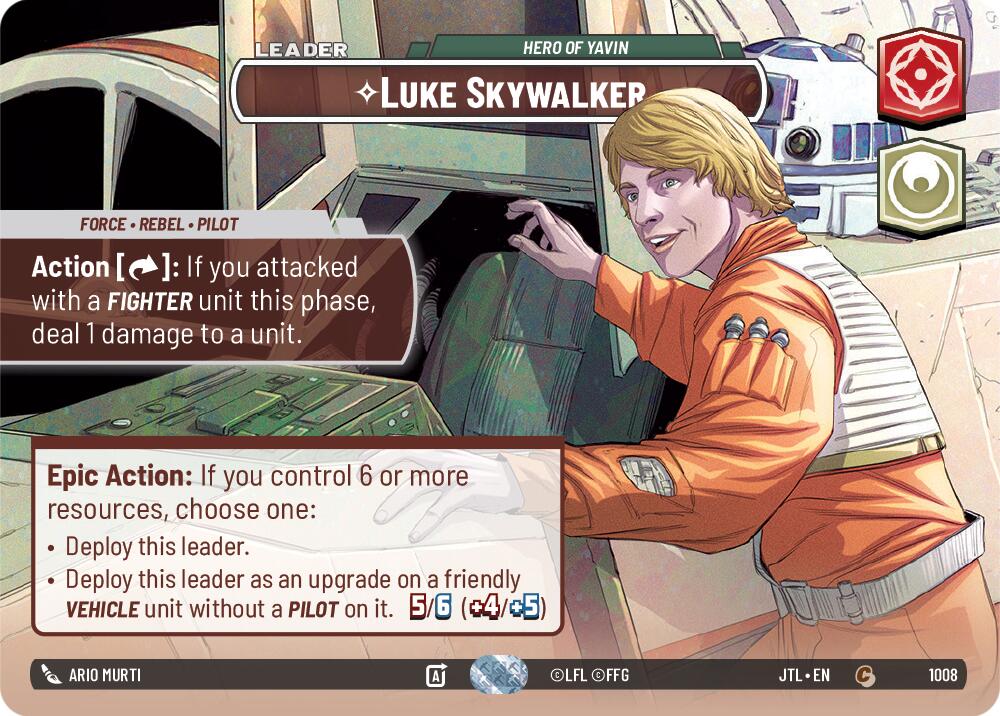 Luke Skywalker - Hero of Yavin (1008) (Showcase) (1008) [Jump to Lightspeed] | Tabernacle Games