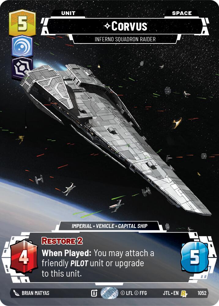 Corvus - Inferno Squadron Raider (1052) (Prestige Foil) (1052) [Jump to Lightspeed] | Tabernacle Games