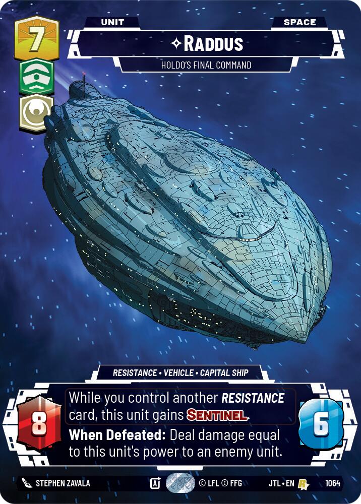Raddus - Holdo's Final Command (1064) (Prestige Foil) (1064) [Jump to Lightspeed] | Tabernacle Games