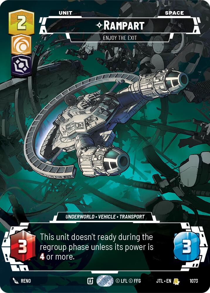 Rampart - Enjoy the Exit (1073) (Prestige Foil) (1073) [Jump to Lightspeed] | Tabernacle Games