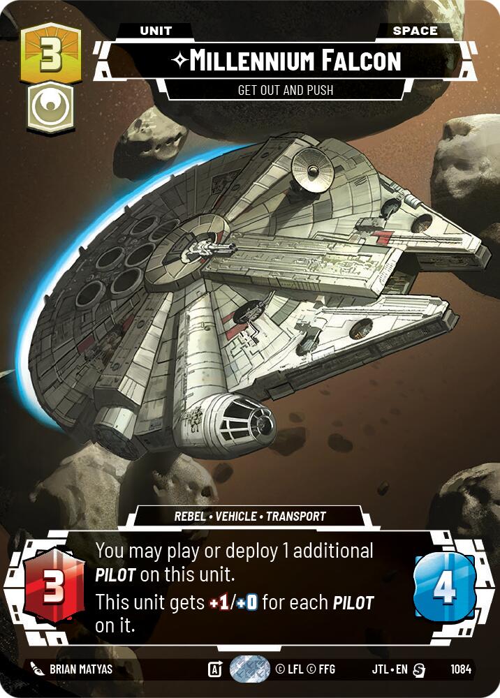 Millennium Falcon - Get Out And Push (1084) (Prestige Foil) (1084) [Jump to Lightspeed] | Tabernacle Games