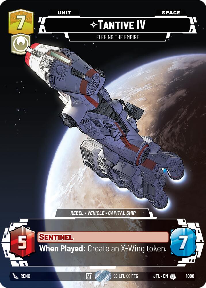 Tantive IV - Fleeing the Empire (1086) (Prestige Foil) (1086) [Jump to Lightspeed] | Tabernacle Games